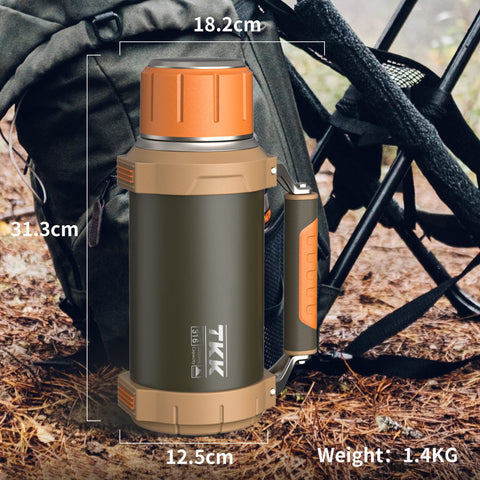 TKK outdoor camping bottle ready for truck trips and rugged adventures.