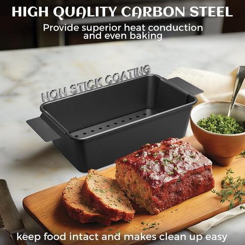 TLAZZ non-stick loaf pan releasing loaf cleanly after baking.