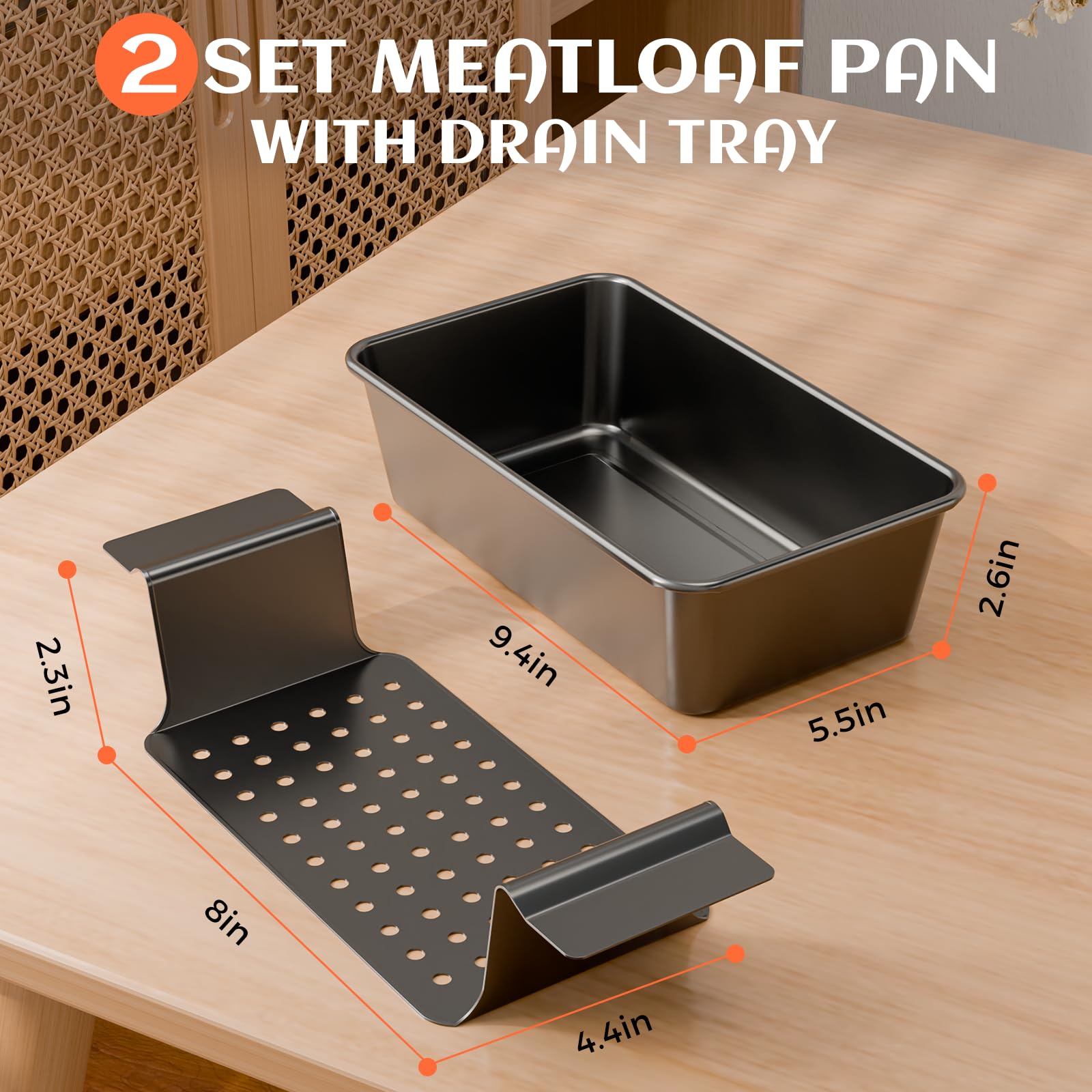 TLAZZ drain-tray handles offer safe grip when handling hot pans.