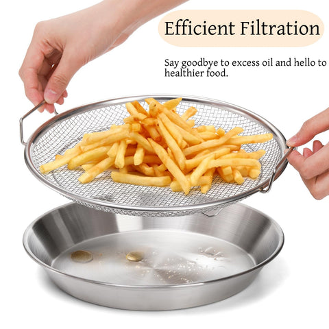 Tlence draining basket accessory keeps kitchen organized during frying