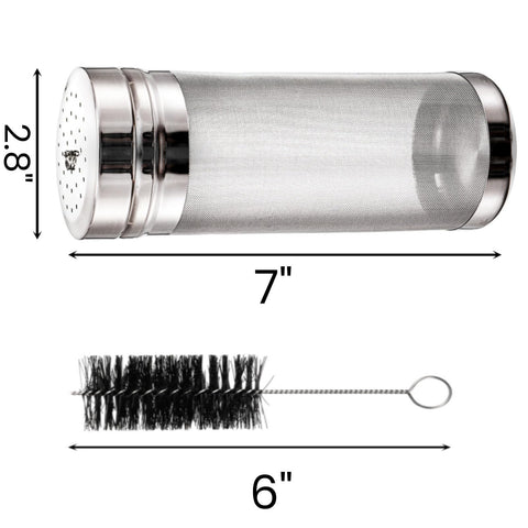 Tlence hop filter lid and mesh shown for precise filtration during brewing.