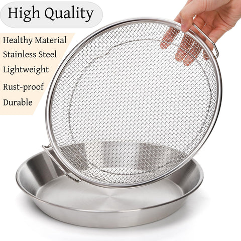 Tlence kitchen strainer with tray enables easy handling