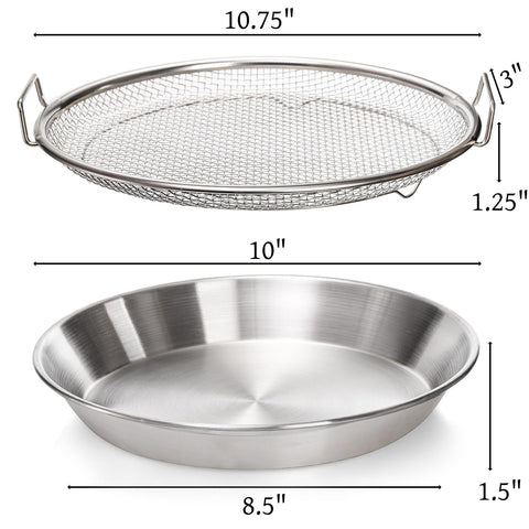 Tlence stainless steel air fryer mesh pan delivers crisper results