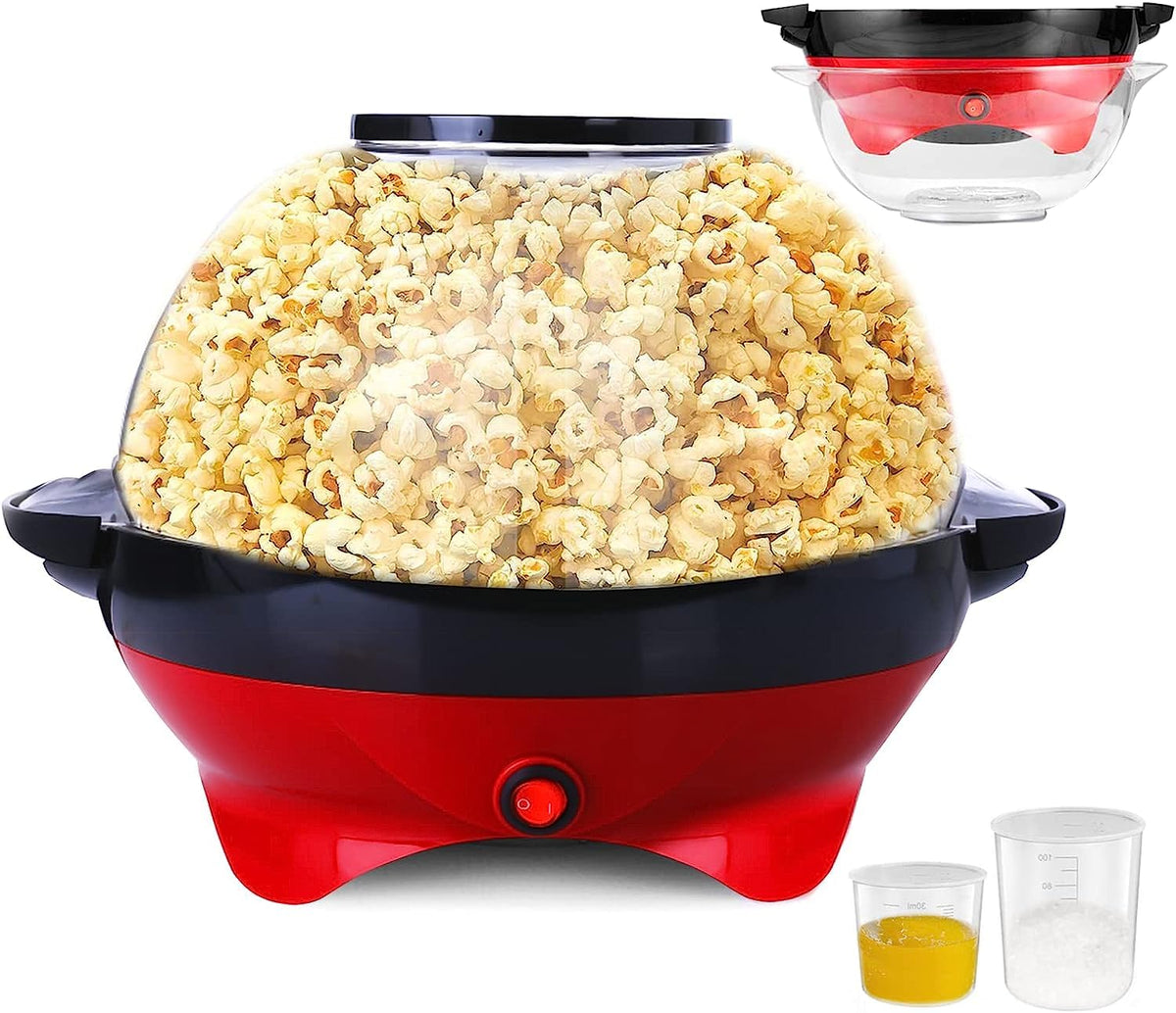 TLGREEN 6 Quart Popcorn Machine on counter, ready for quick family movie night.