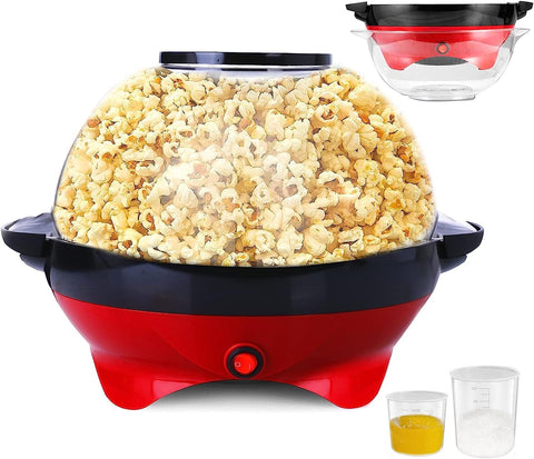 TLGREEN 6 Quart Popcorn Machine on counter, ready for quick family movie night.