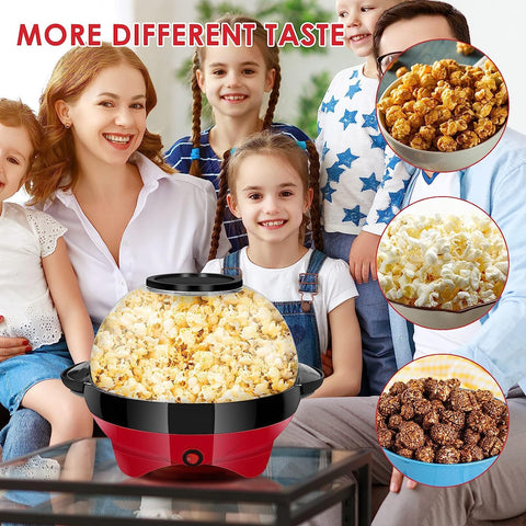 TLGREEN popcorn bowls ready to serve after popping for movie nights.