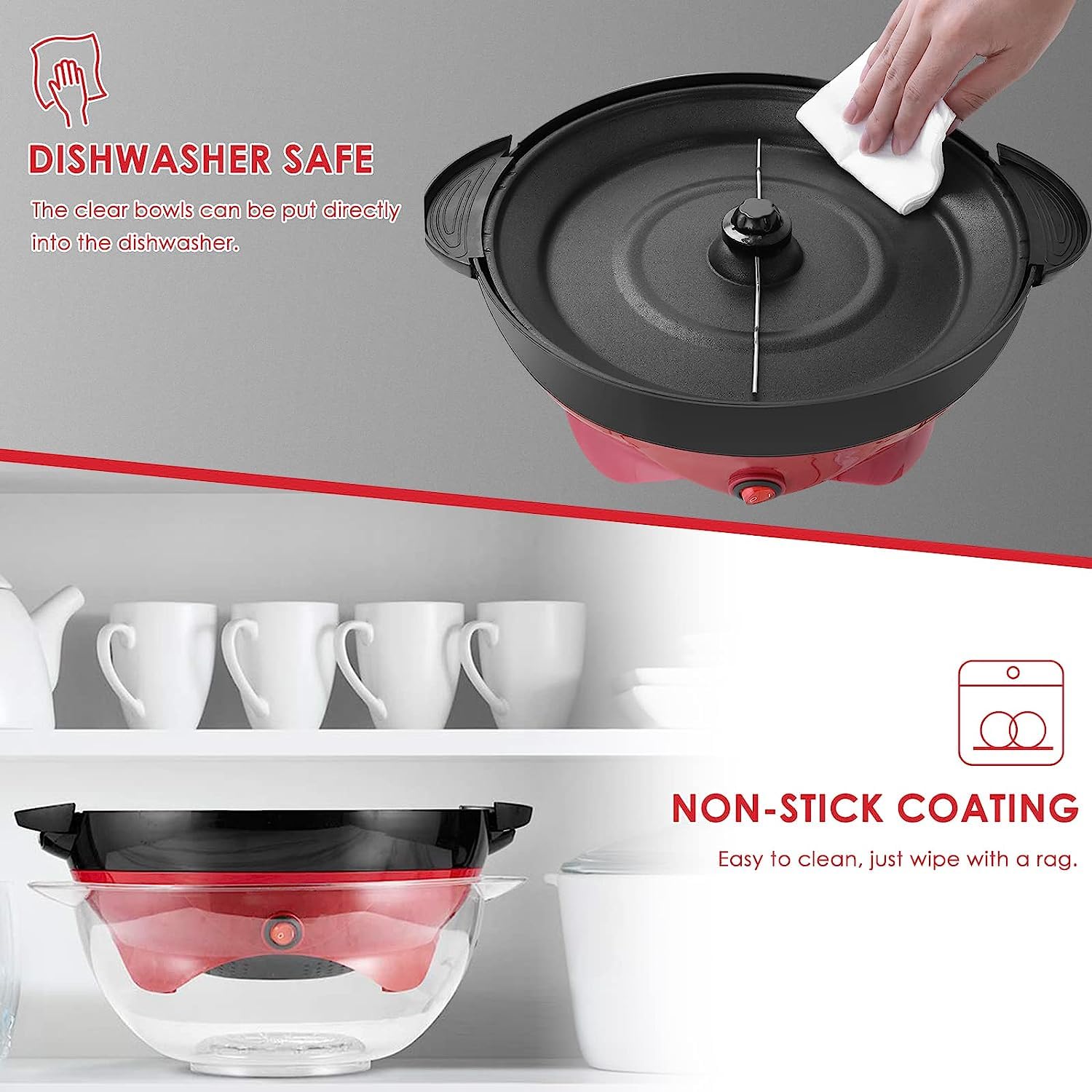 TLGREEN lid with vent holes to keep popcorn crispy during popping.