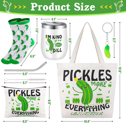 TLY pickle gifts set tote bag offering ample space for daily essentials