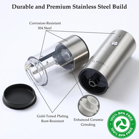 TLYSXPRO electric grinder LED light on for precise grinding in low light.