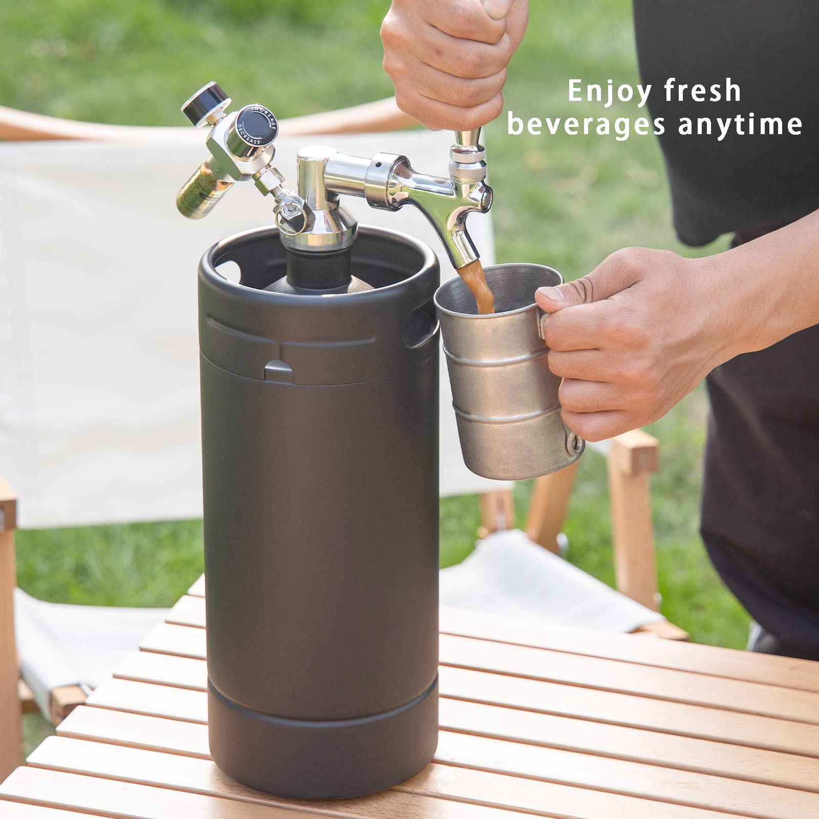TMCRAFT CO2 cartridge connection enabling consistent taps.