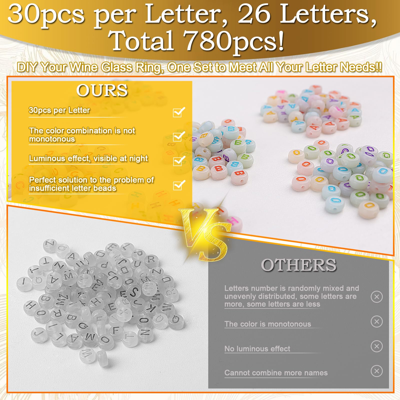 TMKEFFC 60 rings fit standard wine glasses for secure markers