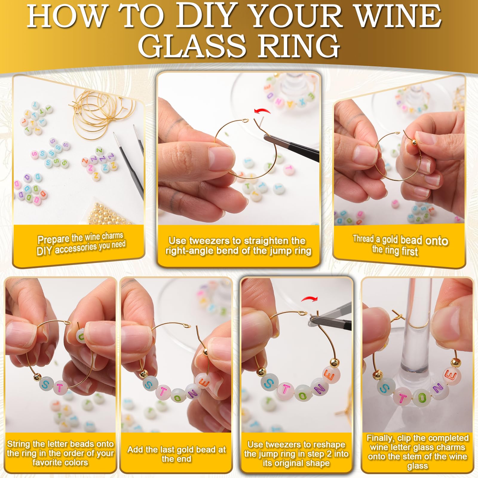 TMKEFFC precision tweezers help shape rings and string beads