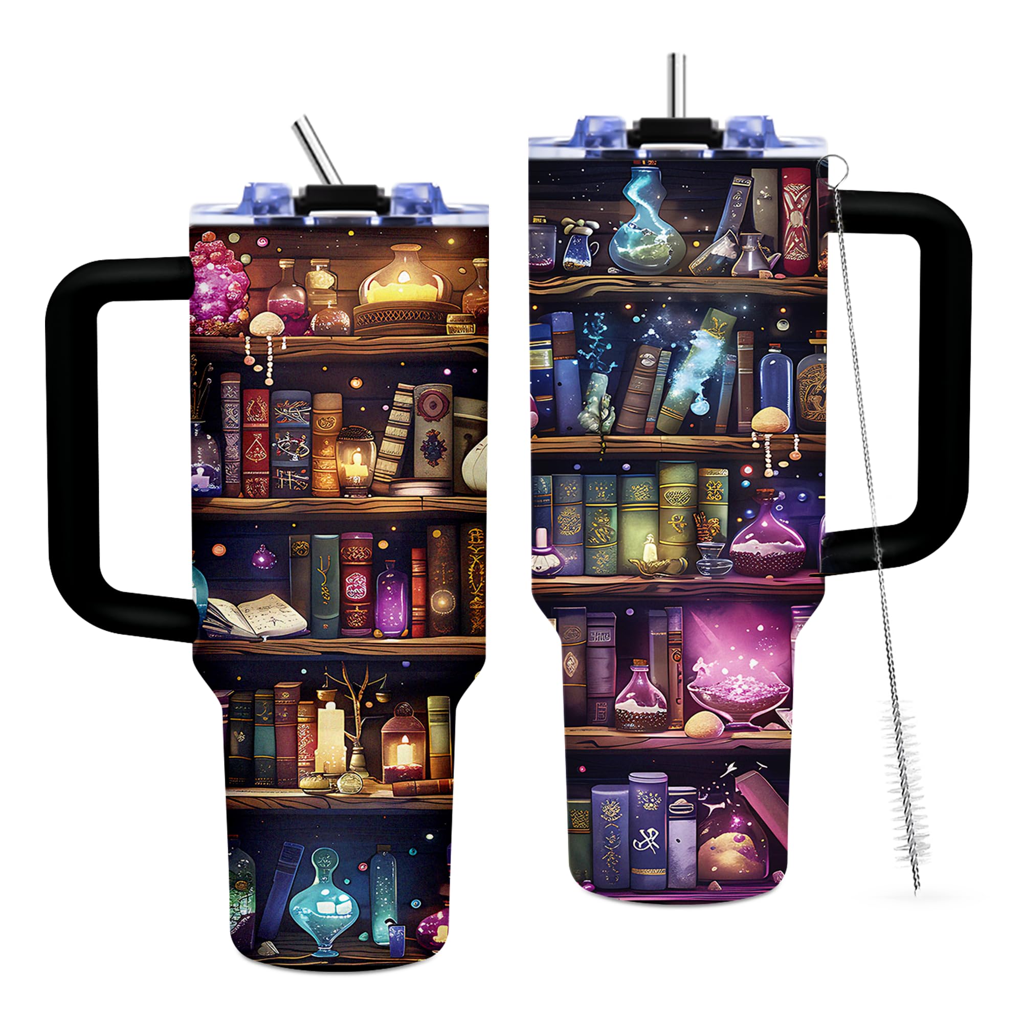 TNASURHUS book lovers tumbler with handle keeps beverages at the ideal temperature