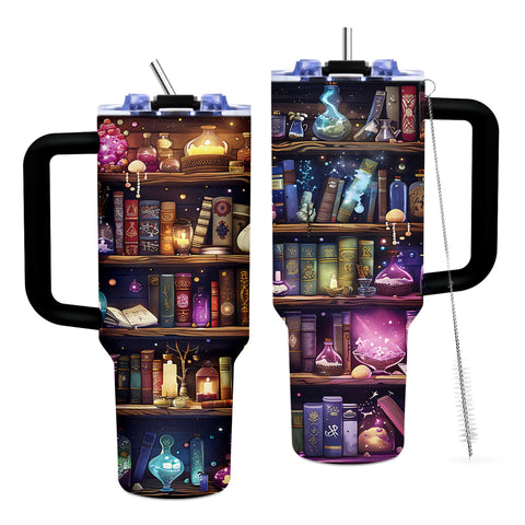 TNASURHUS book lovers tumbler with handle keeps beverages at the ideal temperature