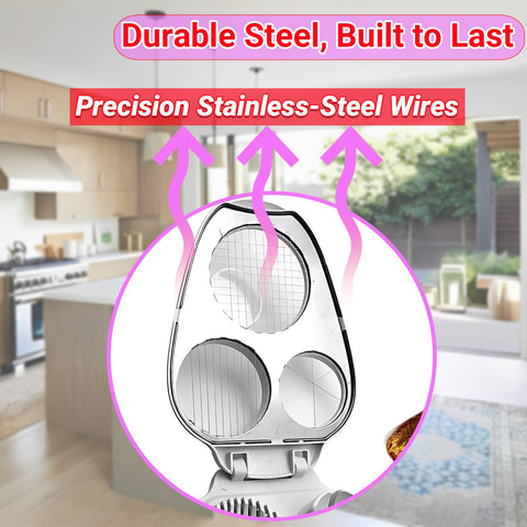 TNDCKP 3-in-1 egg slicer dishwasher-safe, simple cleanup.