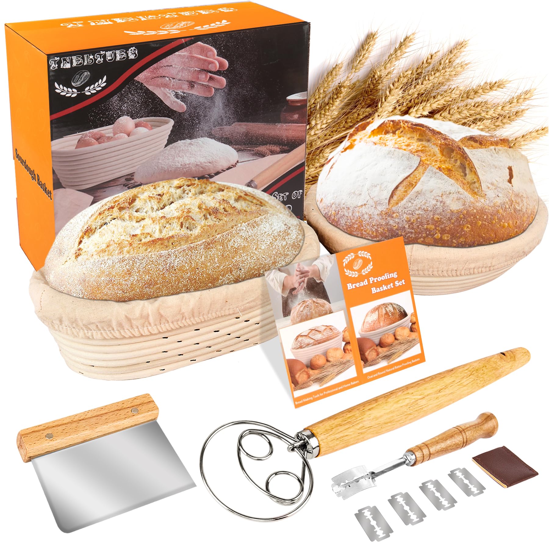 TNELTUEB cleaning brush enables easy post-bake cleanup.