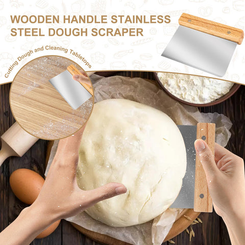 TNELTUEB double-eye dough whisk for thorough flour mixing.