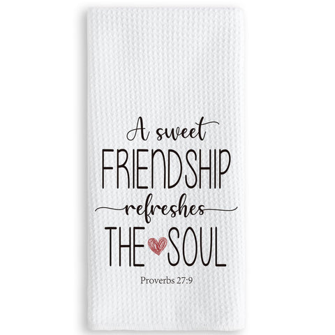 TNUW Christian friendship towel 16x24 for kitchen, stylish and absorbent.