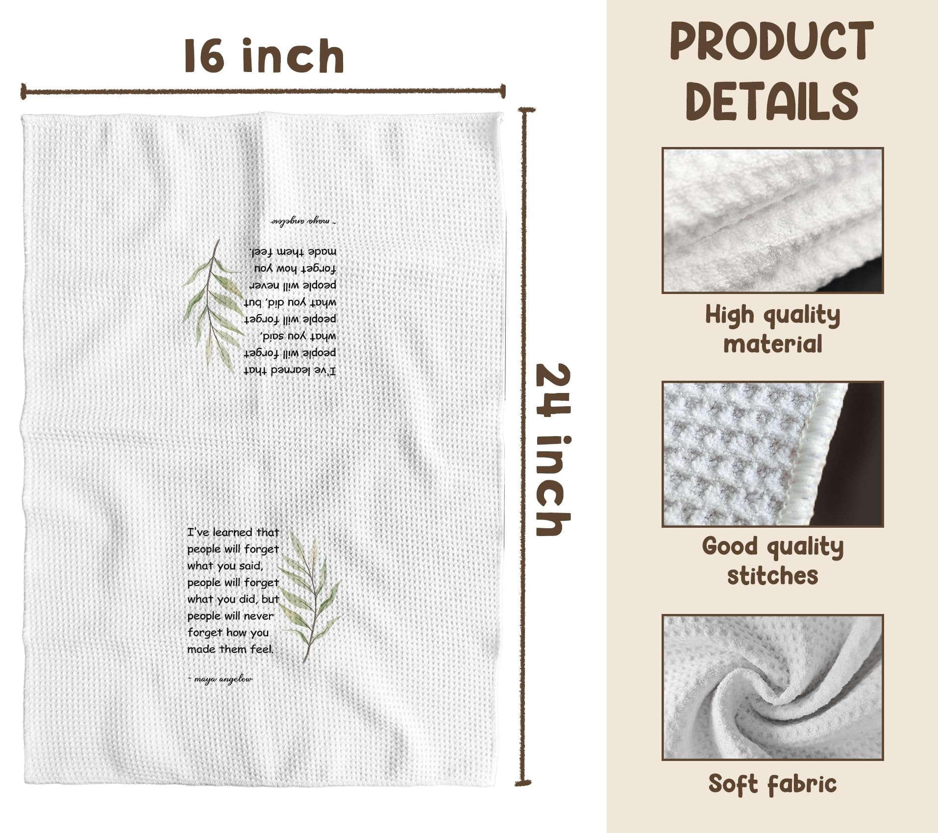 TNUW kitchen towel with dishware, ready for drying and decoration.