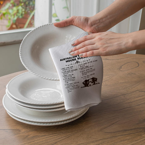 TNUW house rules kitchen towel doubles as stylish decor