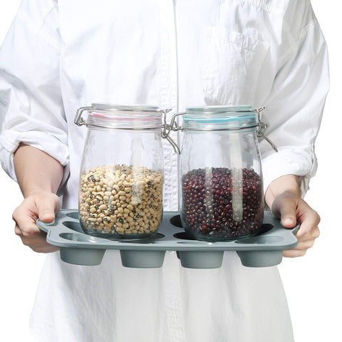 To encounter 12-cup muffin pan enables batch baking and easy removal