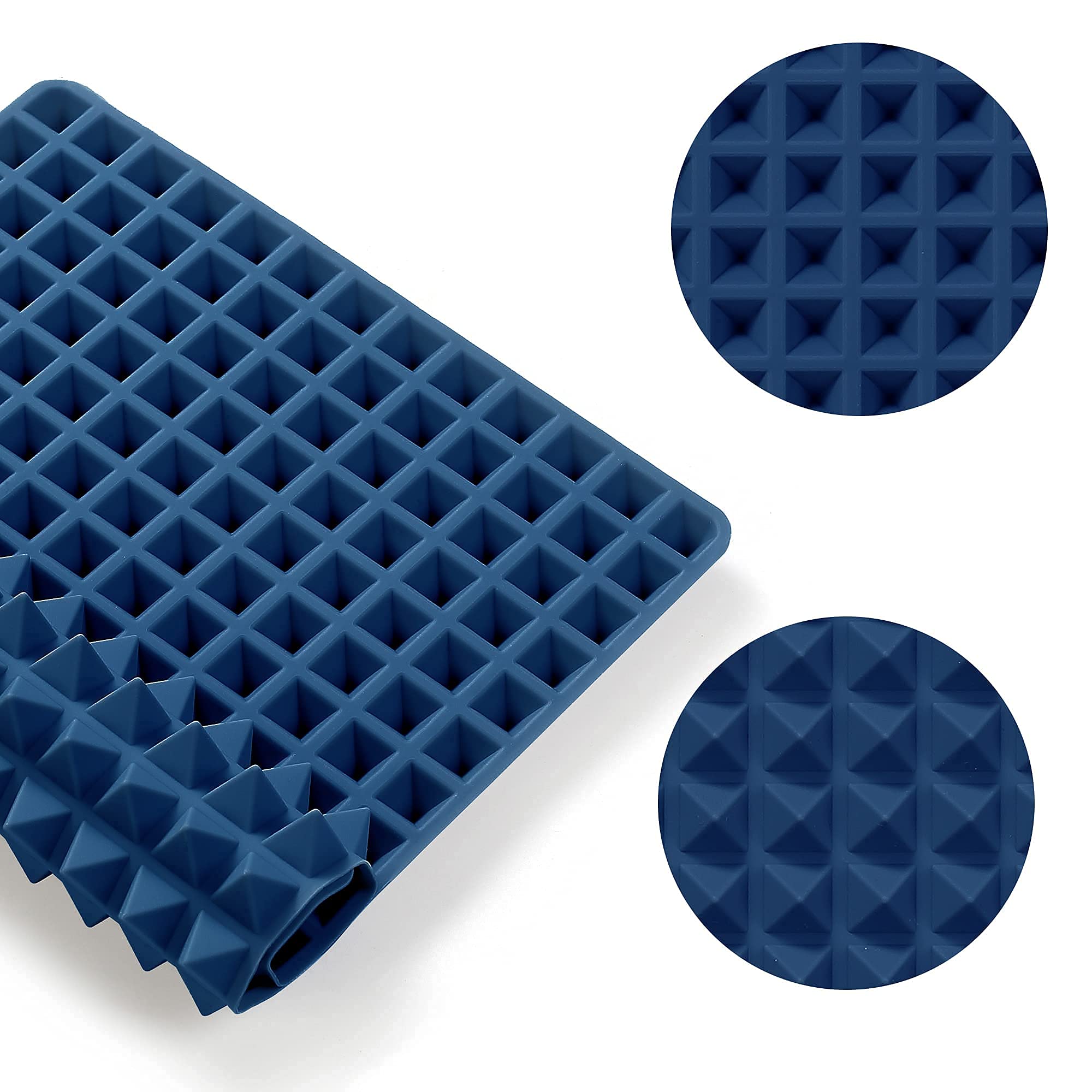 To encounter 8-in-1 silicone bake set navy blue design adds stylish kitchen upgrade.