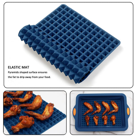 To encounter 8-in-1 silicone bake set nonstick finish aids effortless food release and cleanup.