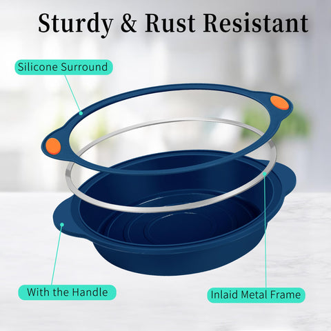 To encounter 8-in-1 silicone bake set roast pan for versatile roasts with steady heat.
