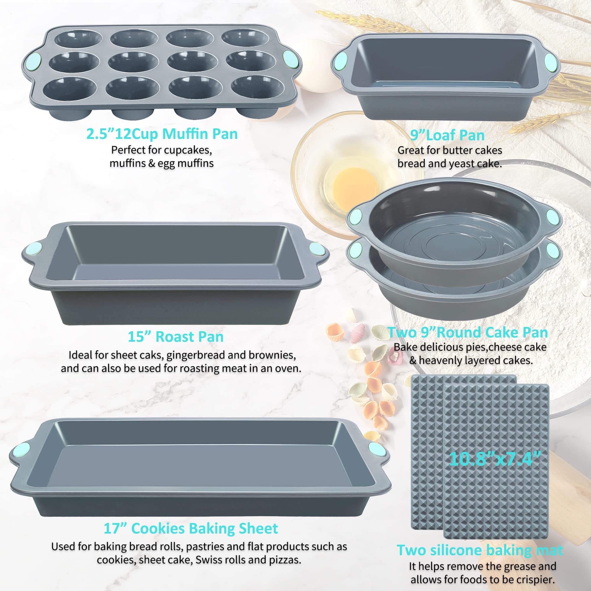 To encounter silicone baking mats promote even heat and grease drainage