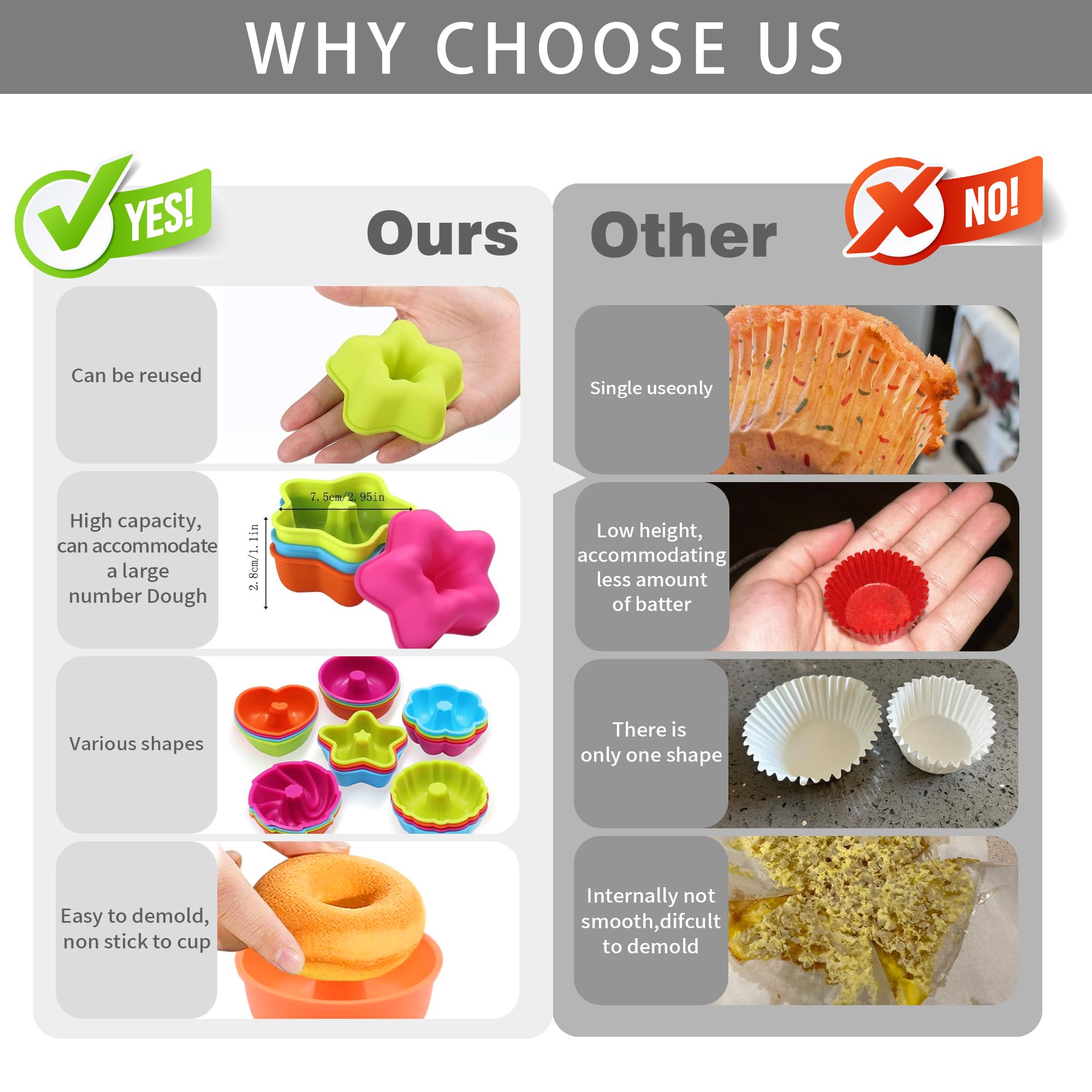 To Encounter colorful silicone molds in four colors for festive baking