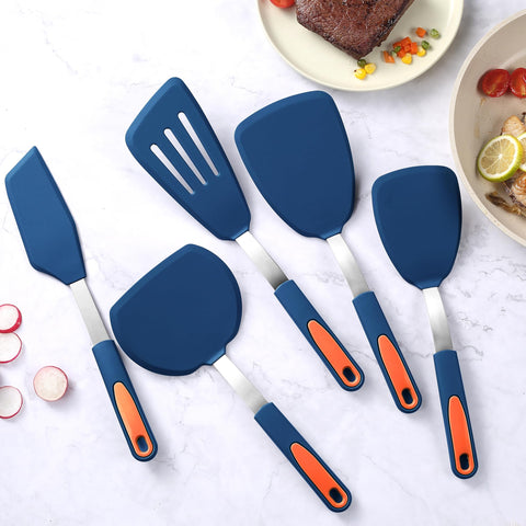 To encounter ergonomic silicone and stainless steel handles provide a comfortable, secure grip