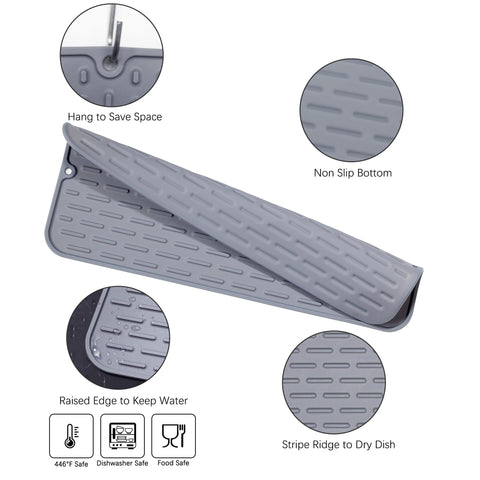 To Encounter non-slip silicone mat secures delicate items on the counter