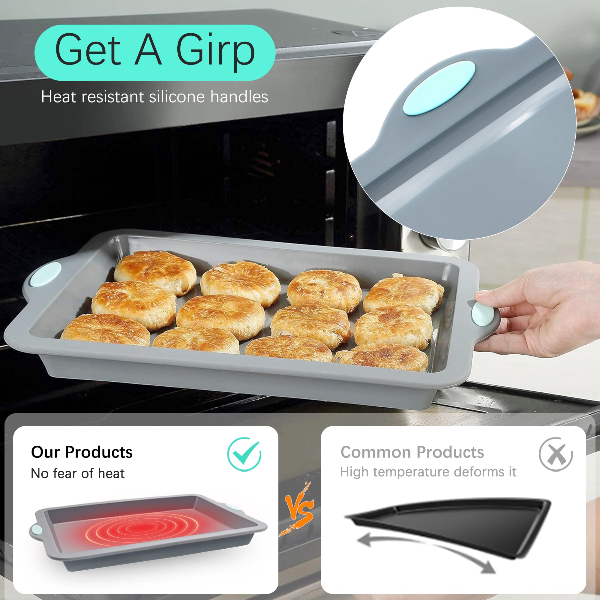 To Encounter large cookie pan, great for big batches and cleanup