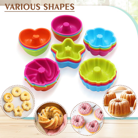 To Encounter silicone cups nonstick release keeps donuts intact after baking