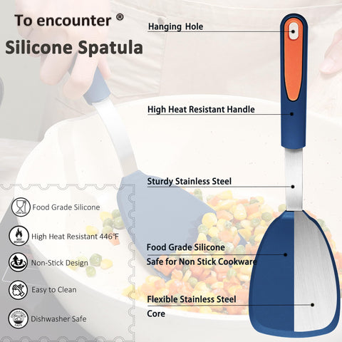 To encounter silicone fish spatula ready to lift delicate fish without scratching cookware