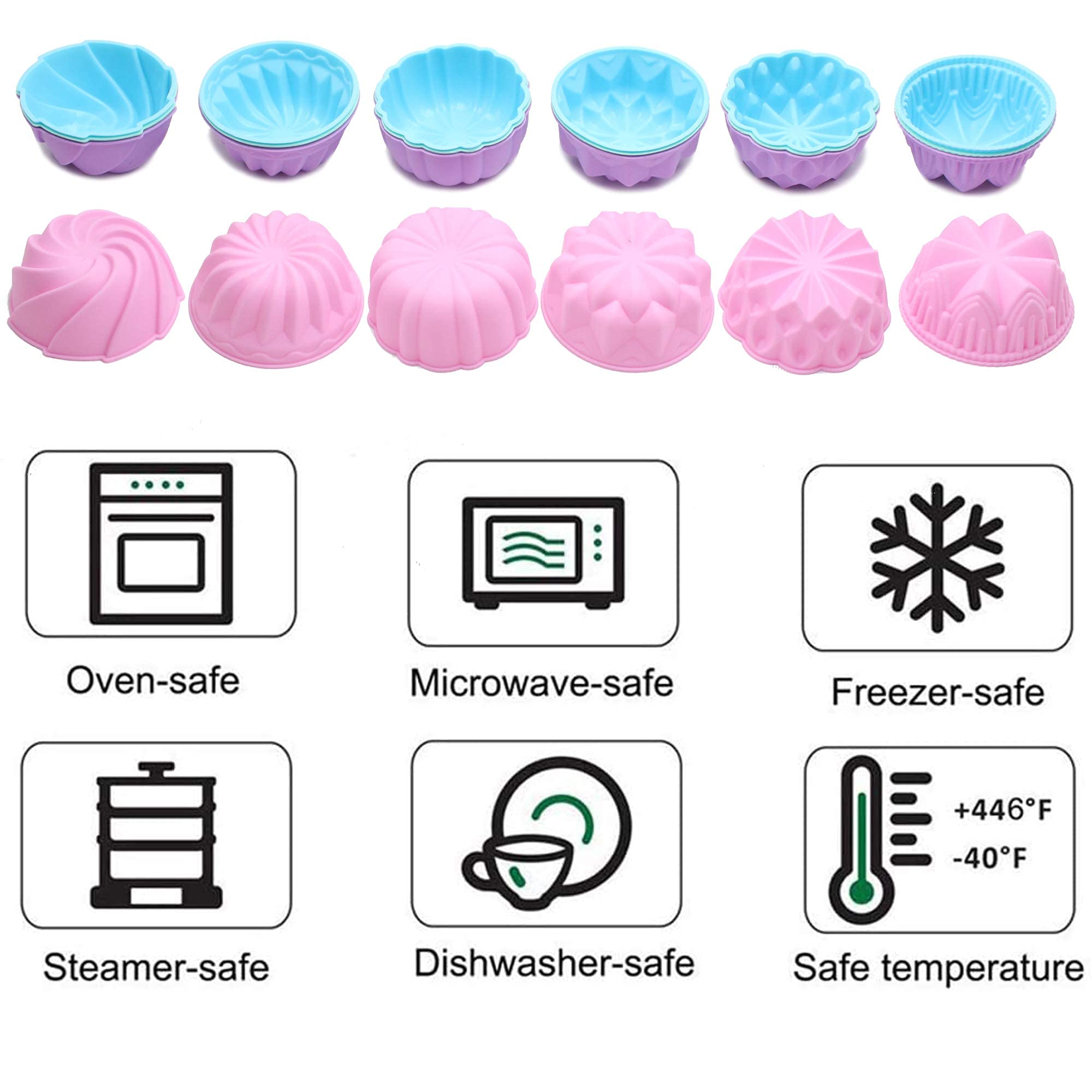 To encounter non-stick bake cups, dishwasher safe and easy cleanup.