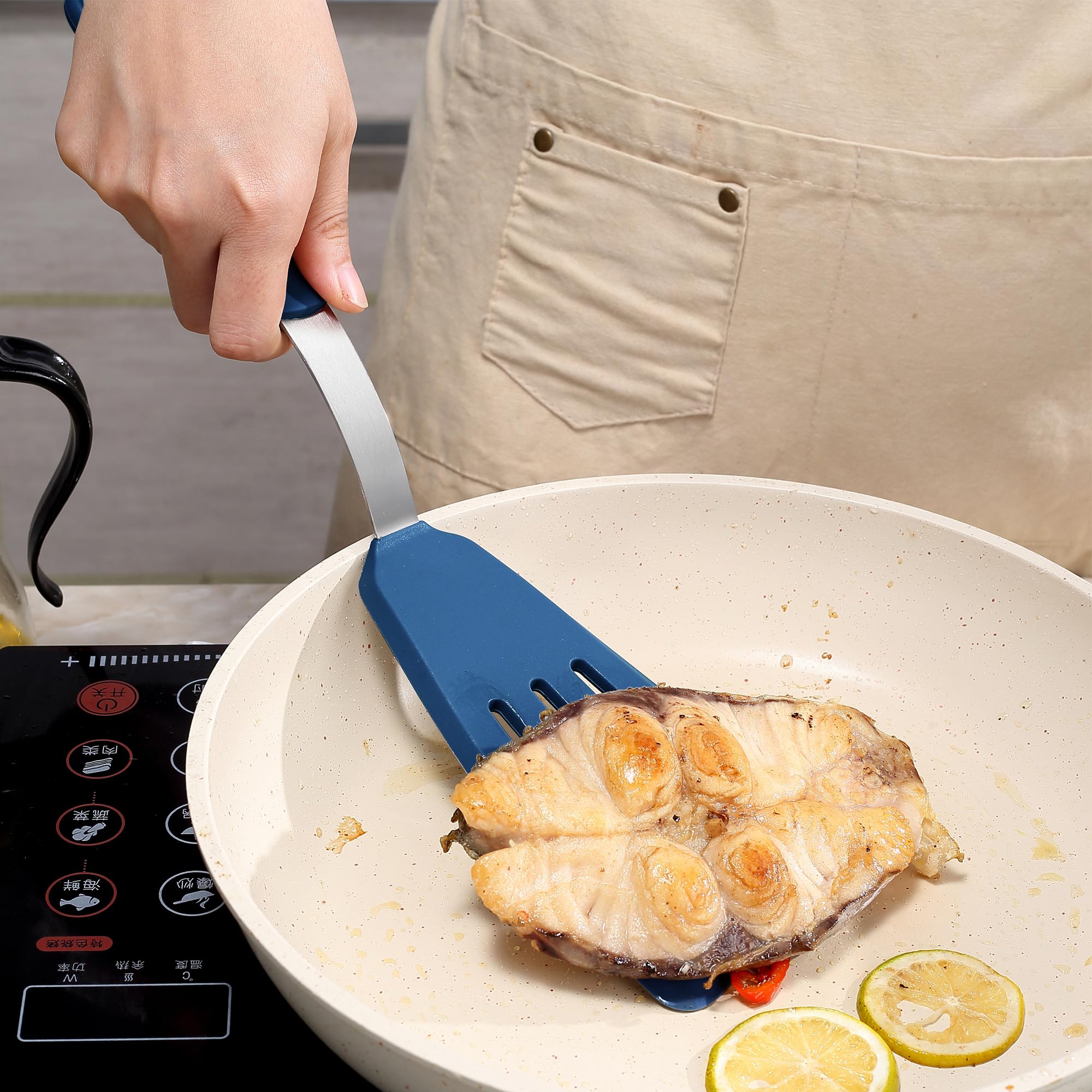 To encounter silicone pancake spatula helps lift thin pancakes without tearing