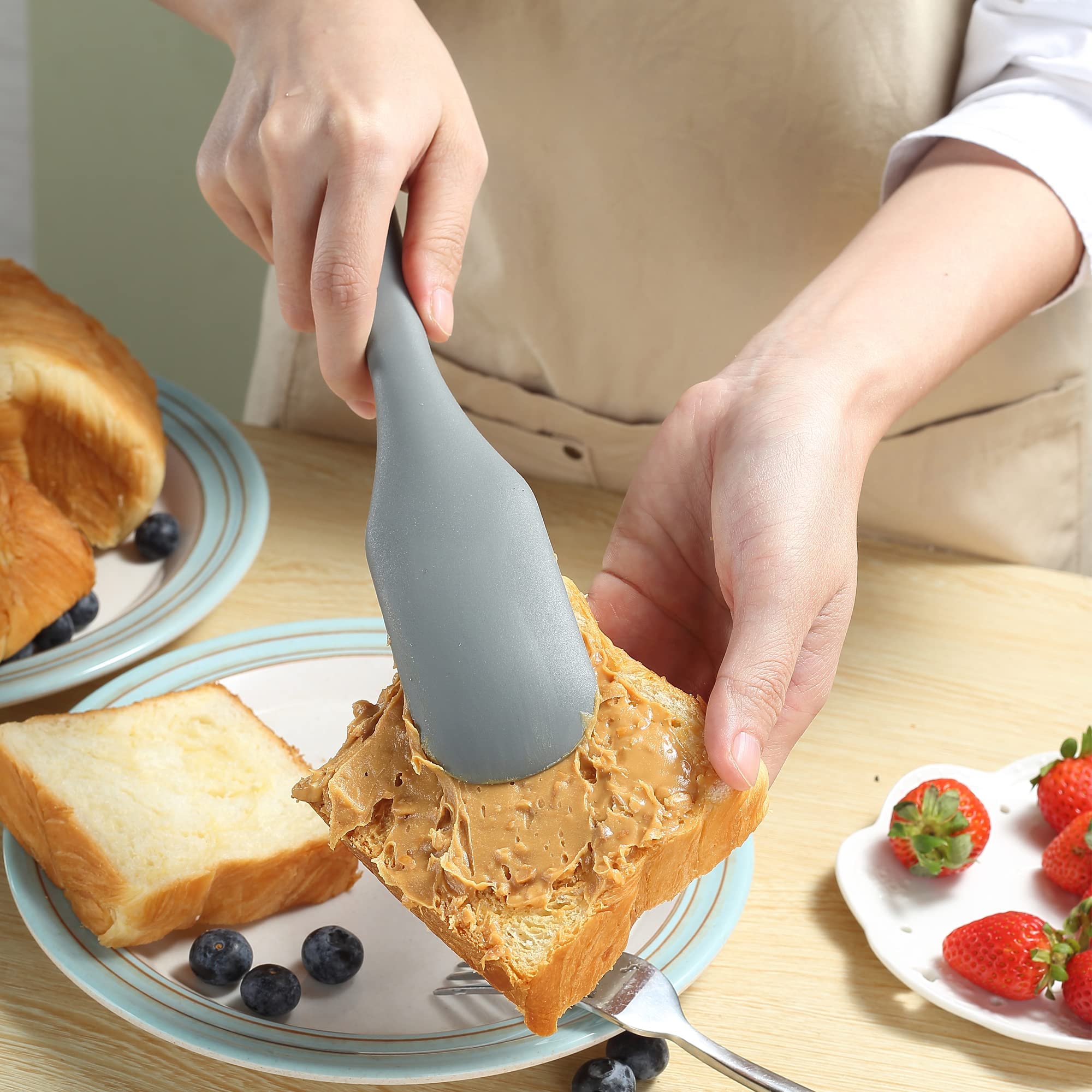 To encounter silicone spurtles slotted version, adds draining and whisking for sauces.