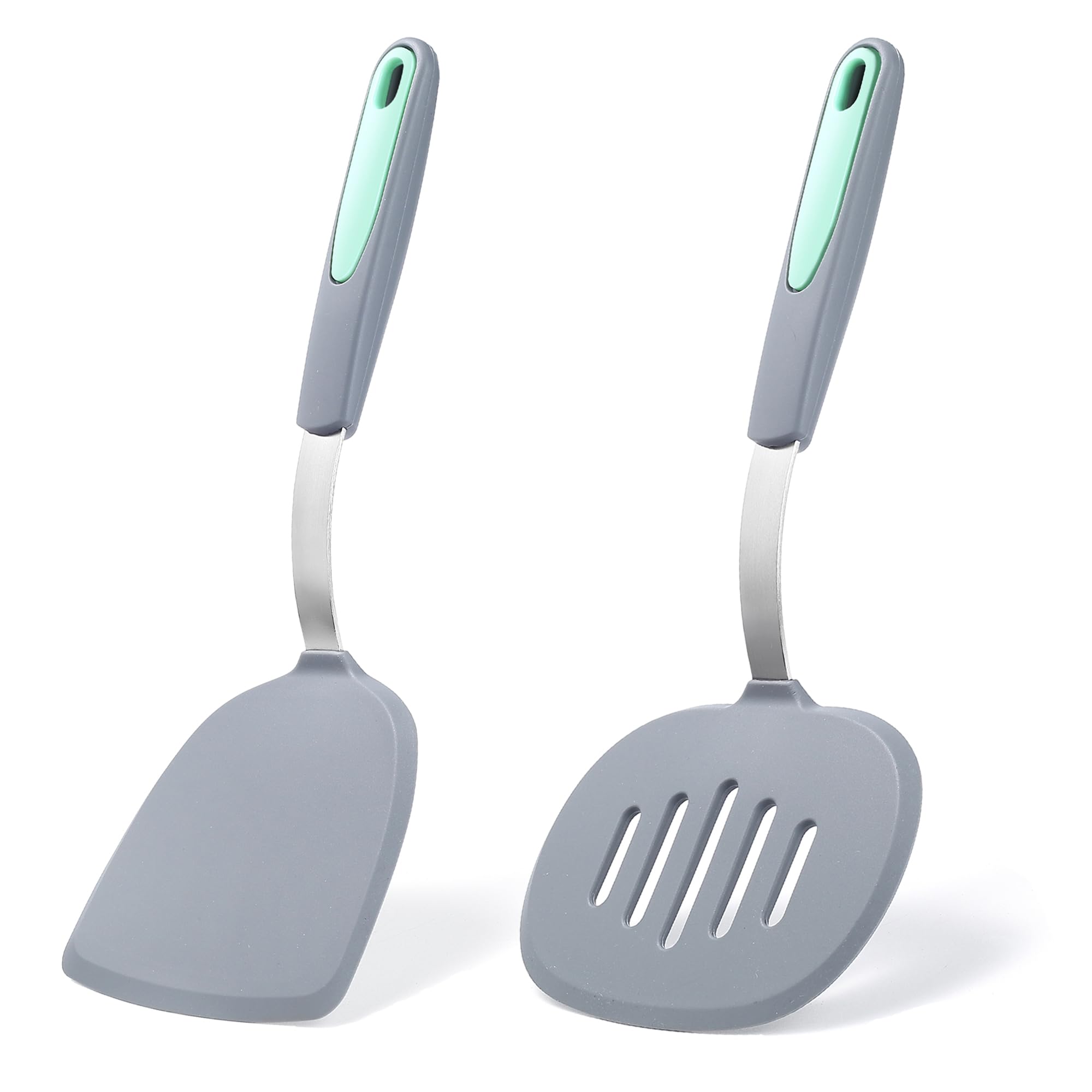 To Encounter solid silicone spatula for effortless flipping with non-stick protection