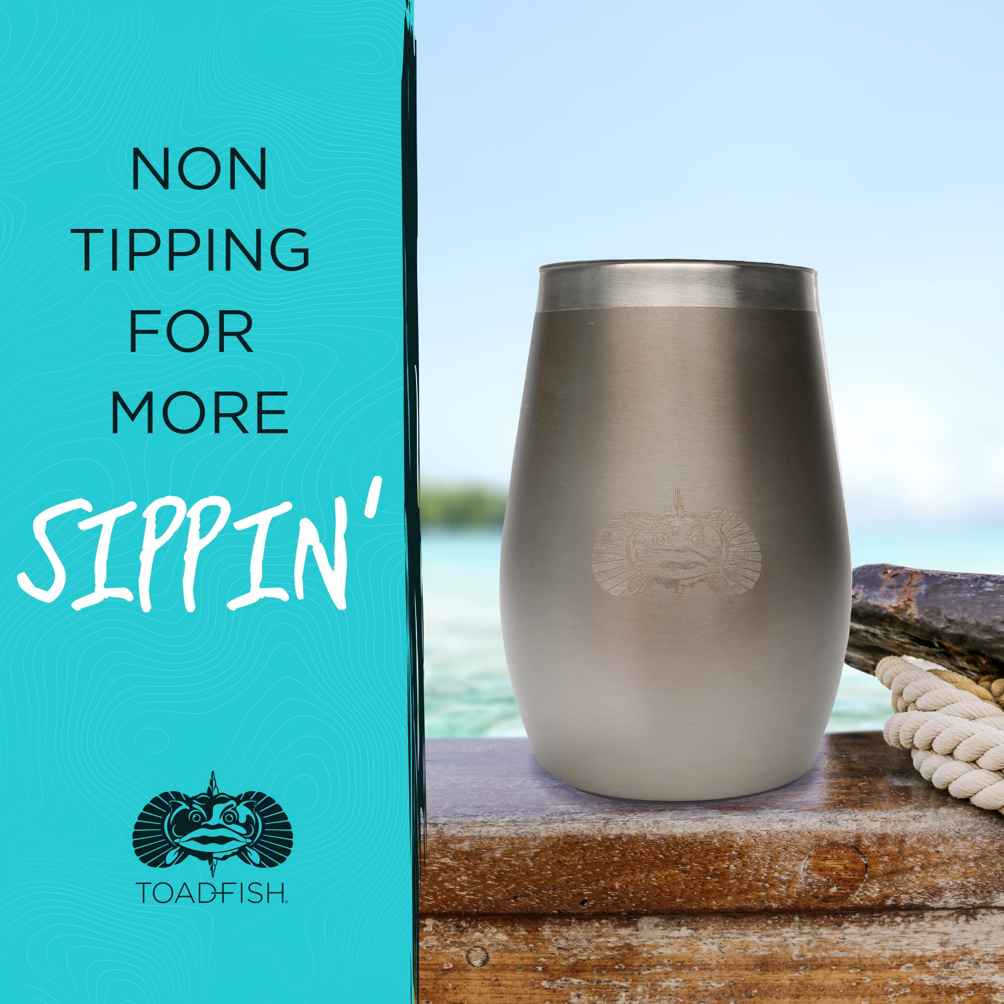 Toadfish condensation-free exterior teal enhances grip