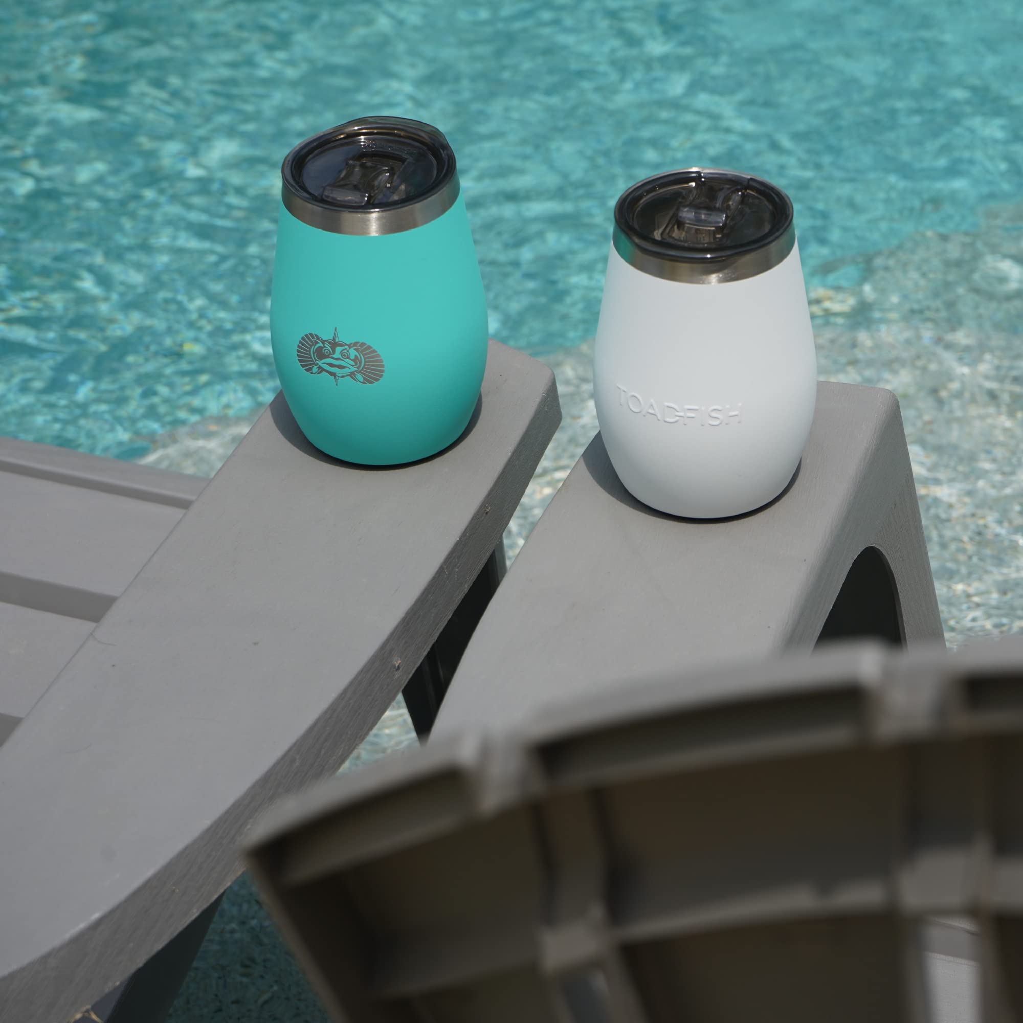 Toadfish locking gasket teal prevents spills during travel and handling