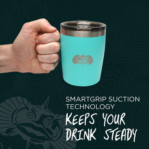 Toadfish Rocks Tumbler Teal supports oyster bed restoration with every purchase.