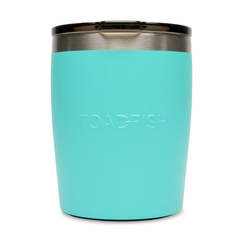Toadfish Rocks Tumbler Teal with Smartgrip stays put on smooth boat surfaces.