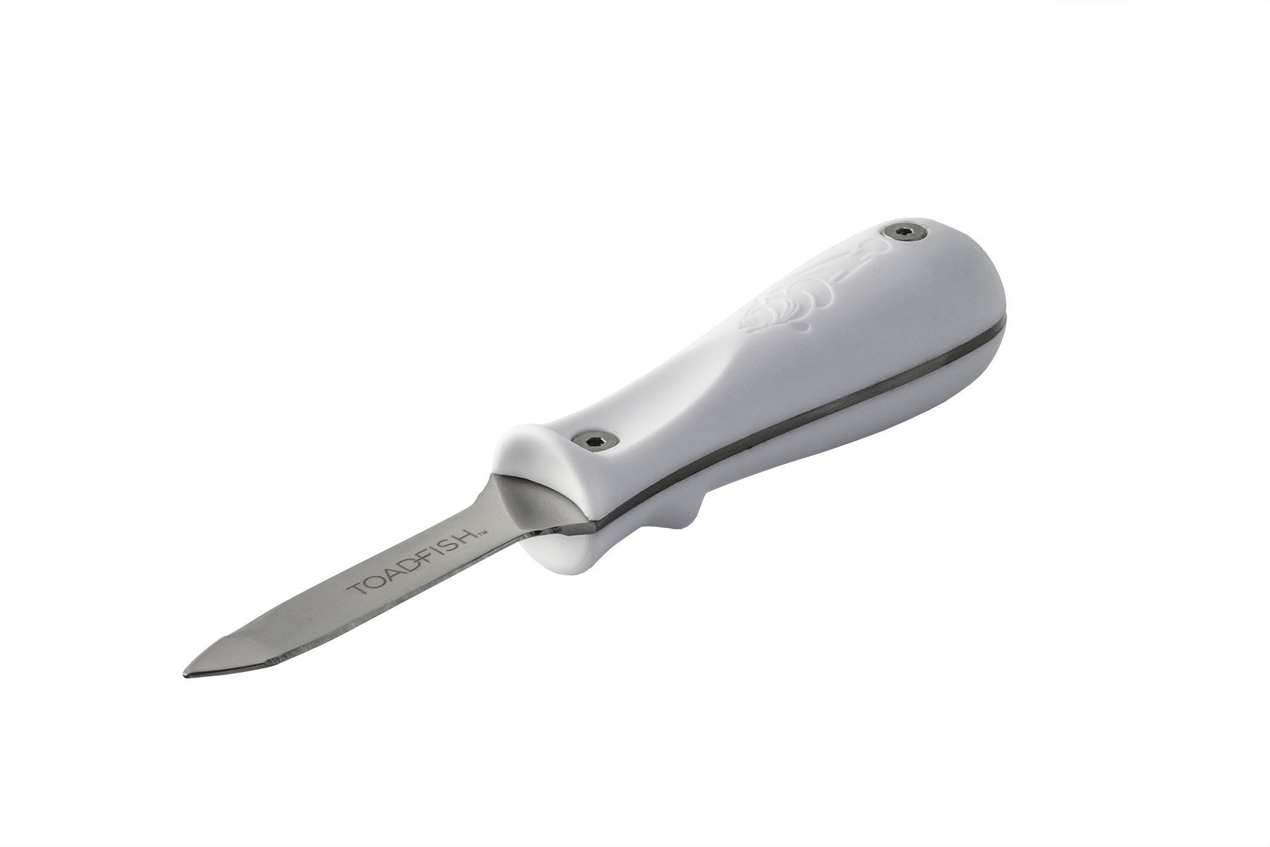 Toadfish Oyster Shucking Knife front view shows durable professional design