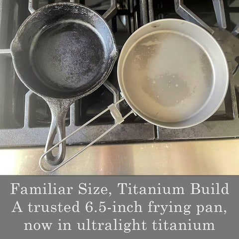 TOAKS Titanium D6.5 pan stackable design saves packing space.