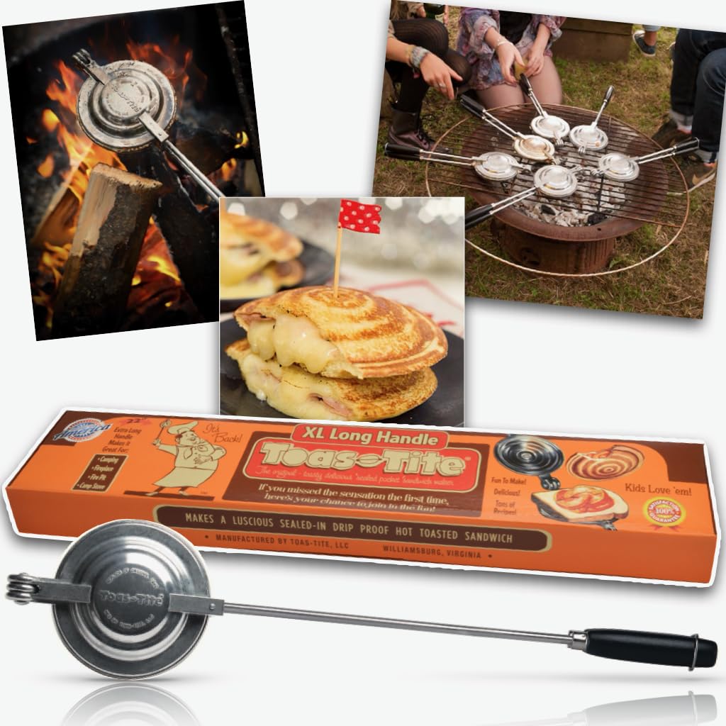 Toas-Tite XL front view, compact portable grill ideal for camping and quick paninis.