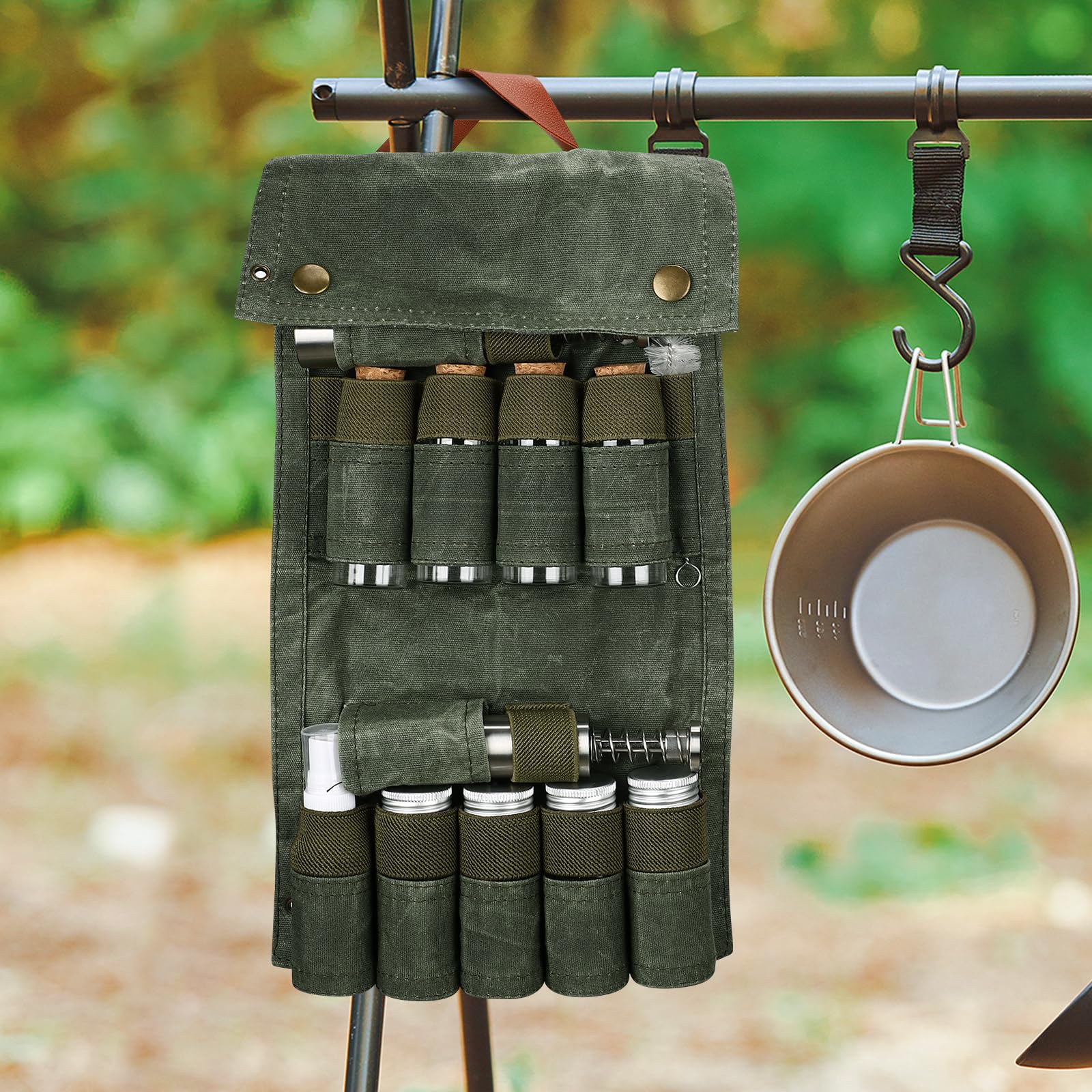 TOBWOLF waxed canvas bag is waterproof for outdoors use