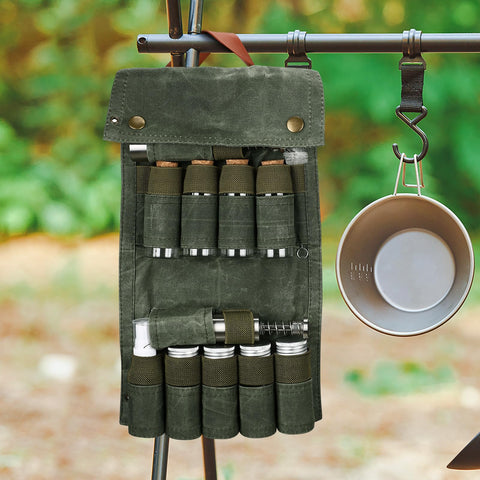 TOBWOLF waxed canvas bag is waterproof for outdoors use