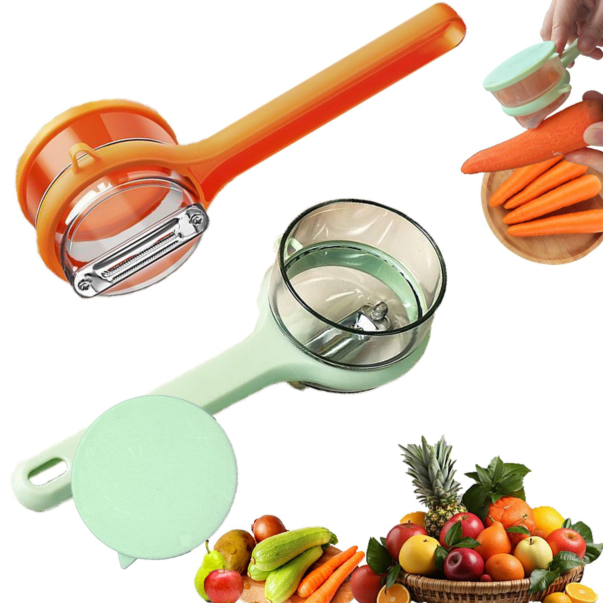 Tochinkar built-in scrap-bin peeler for mess-free kitchen prep