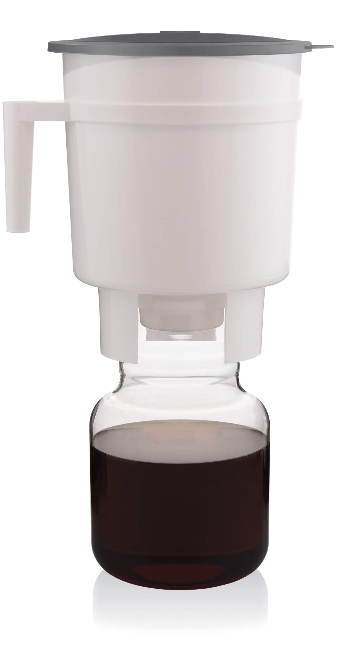 Toddy Cold Brew System glass lid seals the jar to preserve freshness.